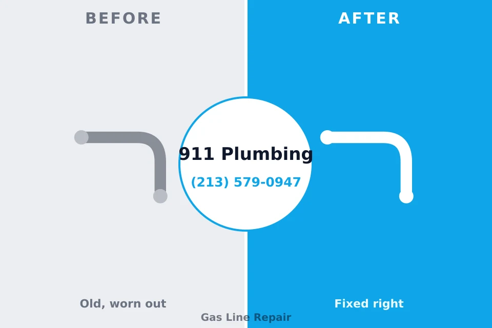 Before and after: plumbing repair Gamerco, NM